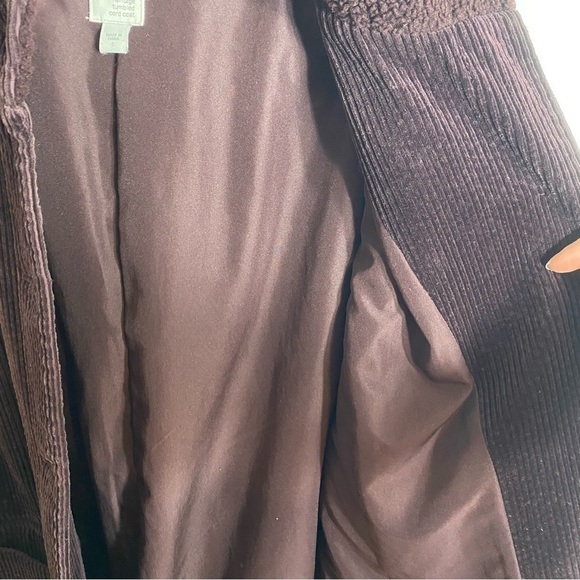 J.Jill Heritage Tumbled Coat Small Purple Chore Corduroy Hooded Button Jacket - Picture 9 of 9